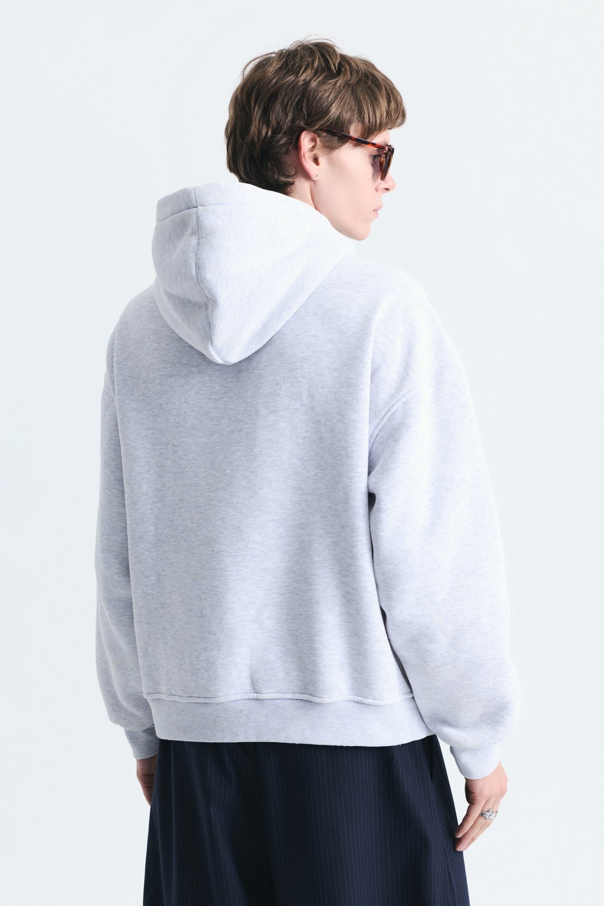 Oversize Baskılı Yıkamalı Sweatshirt