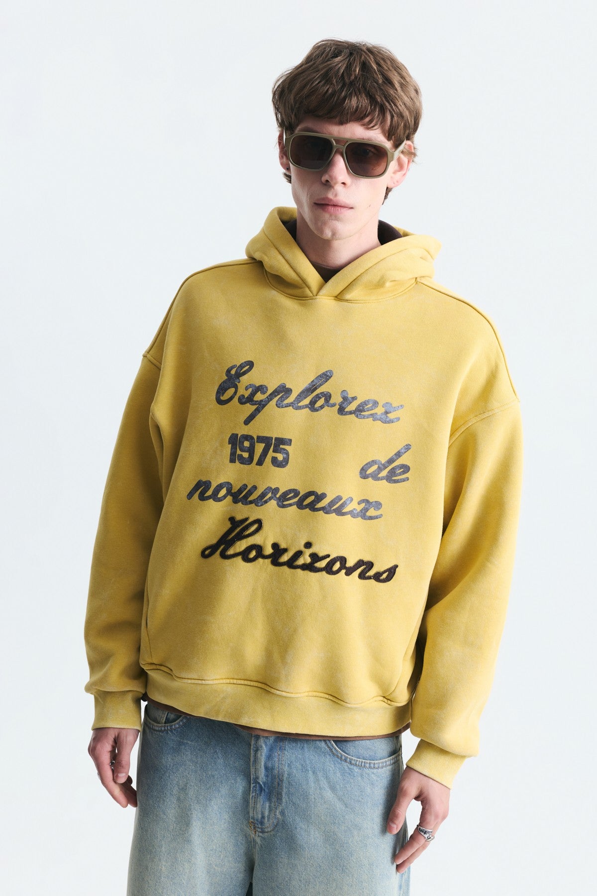 Oversize Baskılı Yıkamalı Sweatshirt