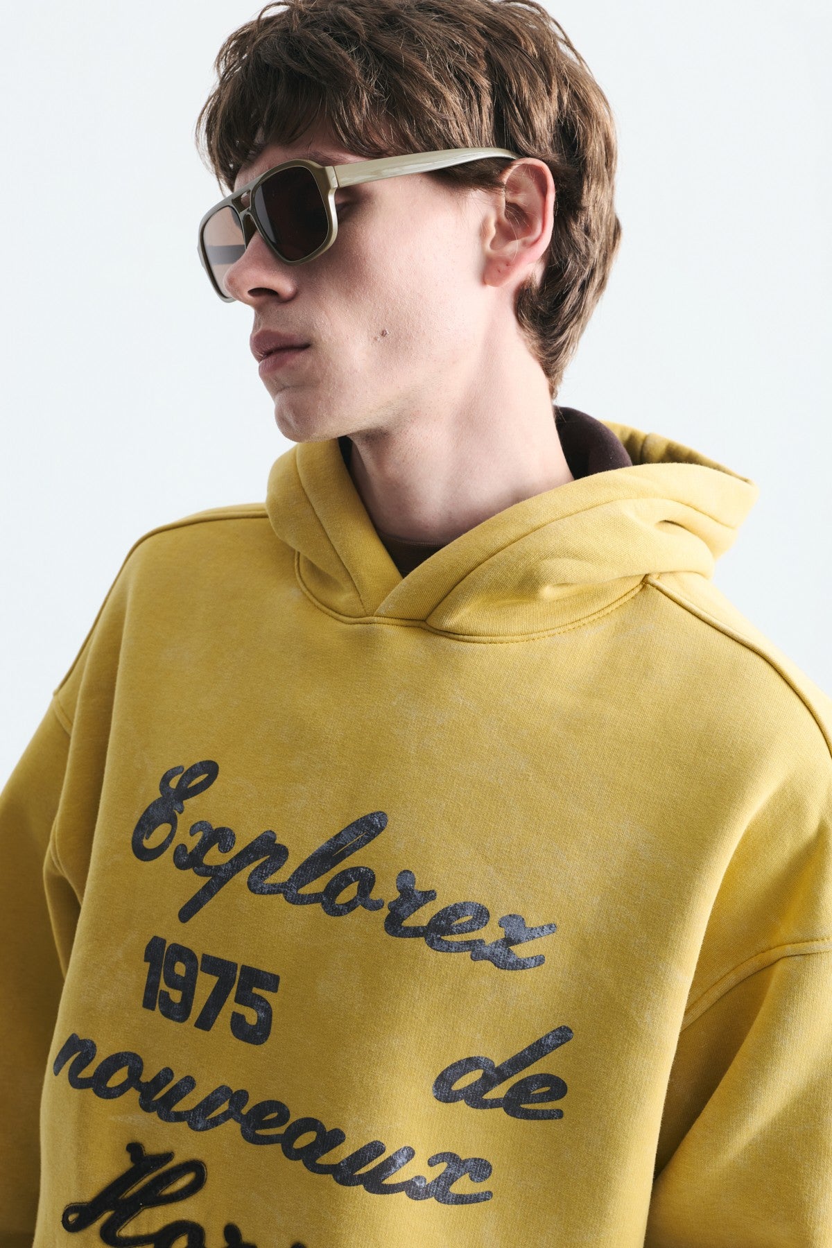 Oversize Baskılı Yıkamalı Sweatshirt