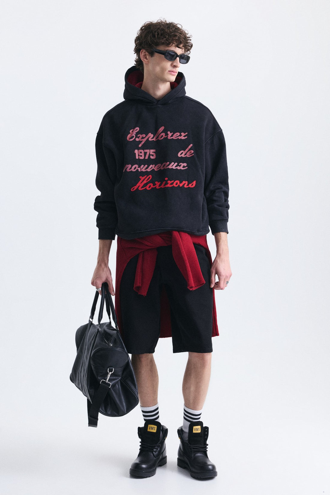 Oversize Baskılı Yıkamalı Sweatshirt