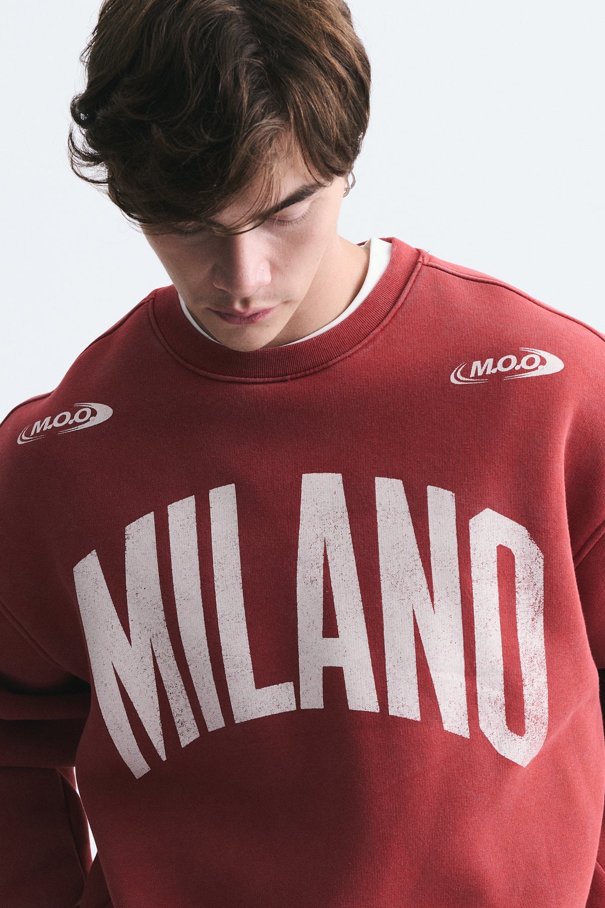 Milano Baskılı Oversize Sweatshirt