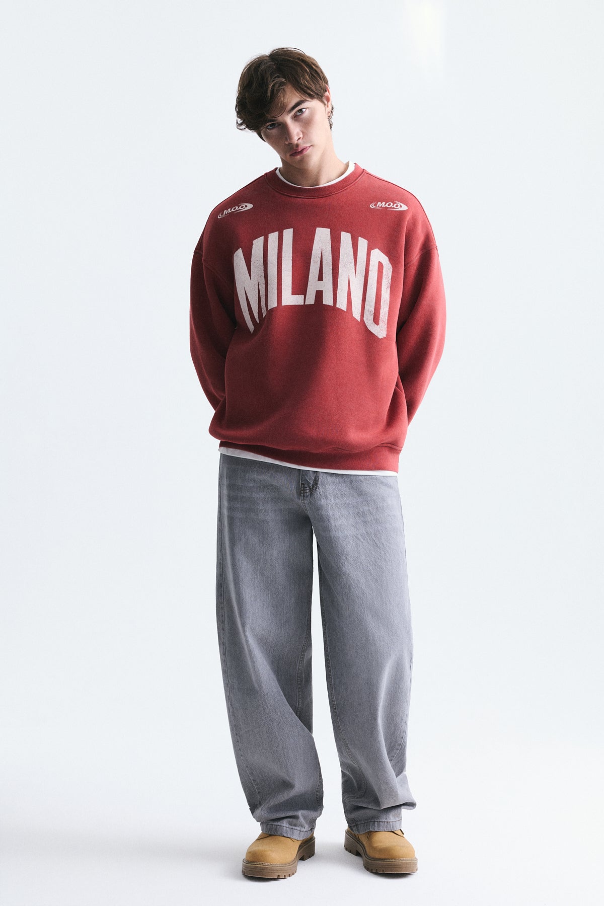 Milano Baskılı Oversize Sweatshirt