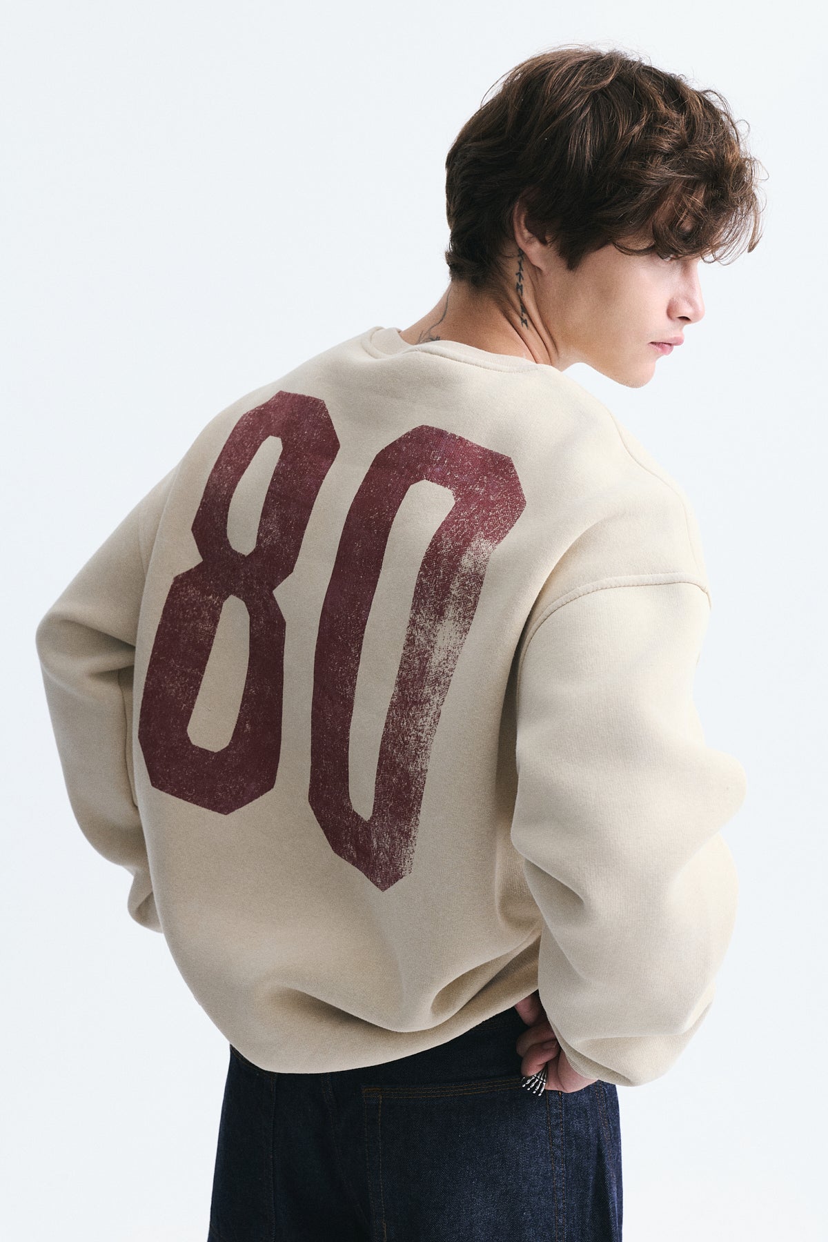 Milano Baskılı Oversize Sweatshirt