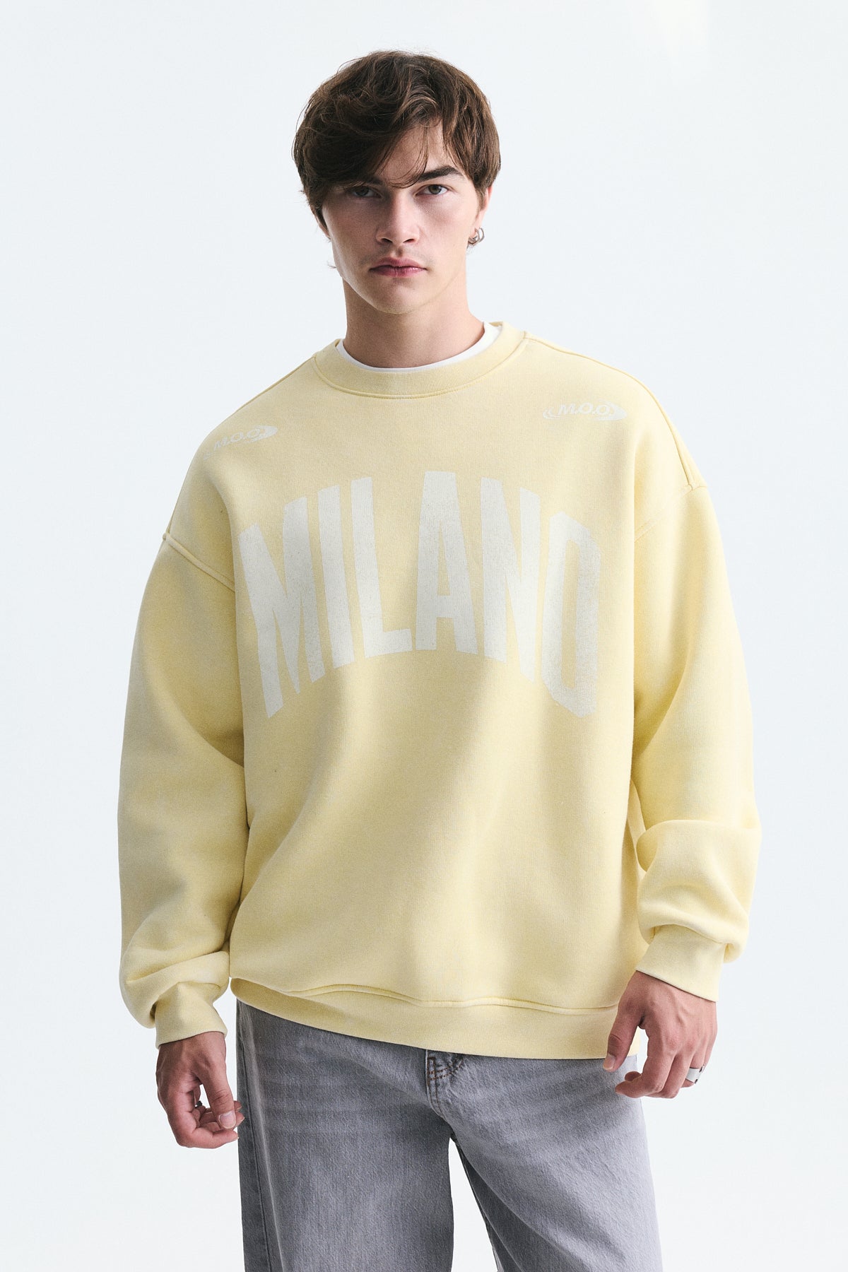 Milano Baskılı Oversize Sweatshirt