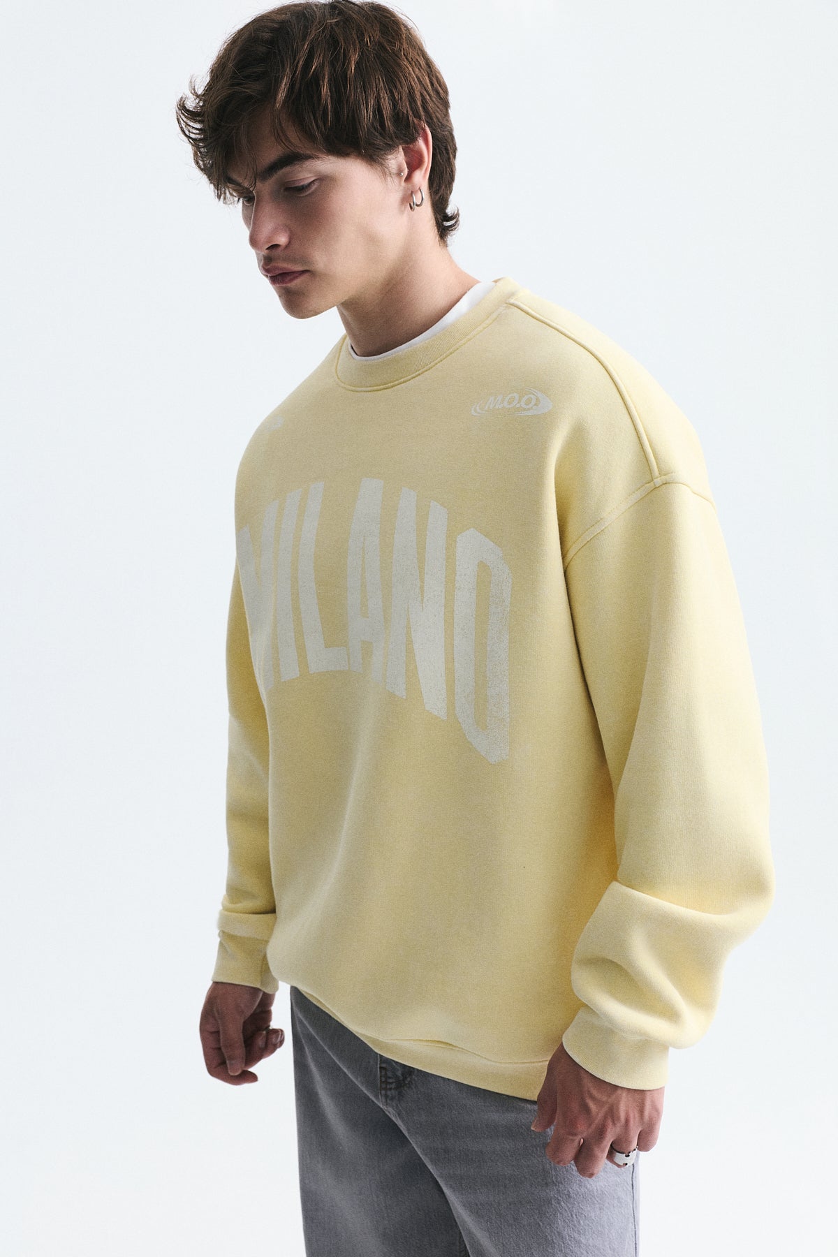 Milano Baskılı Oversize Sweatshirt