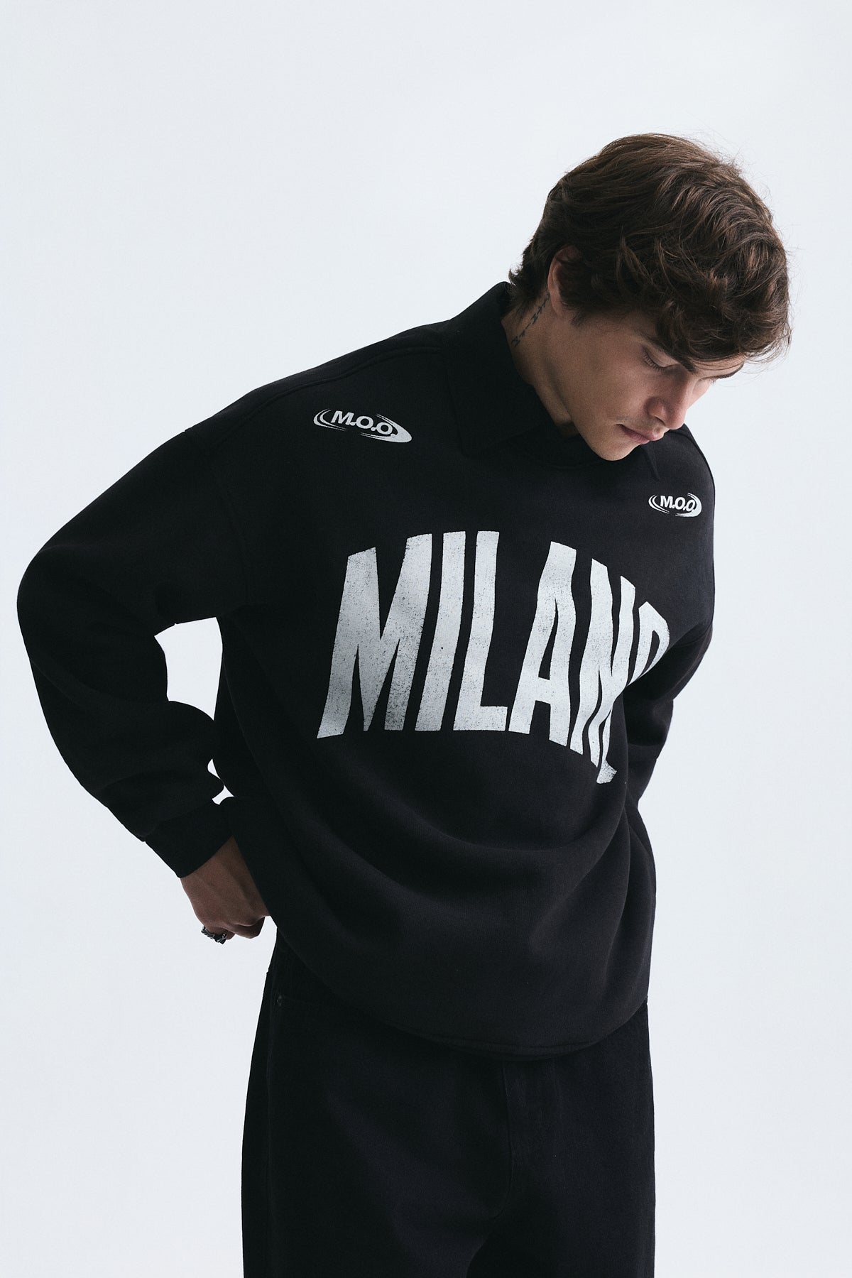 Milano Baskılı Oversize Sweatshirt