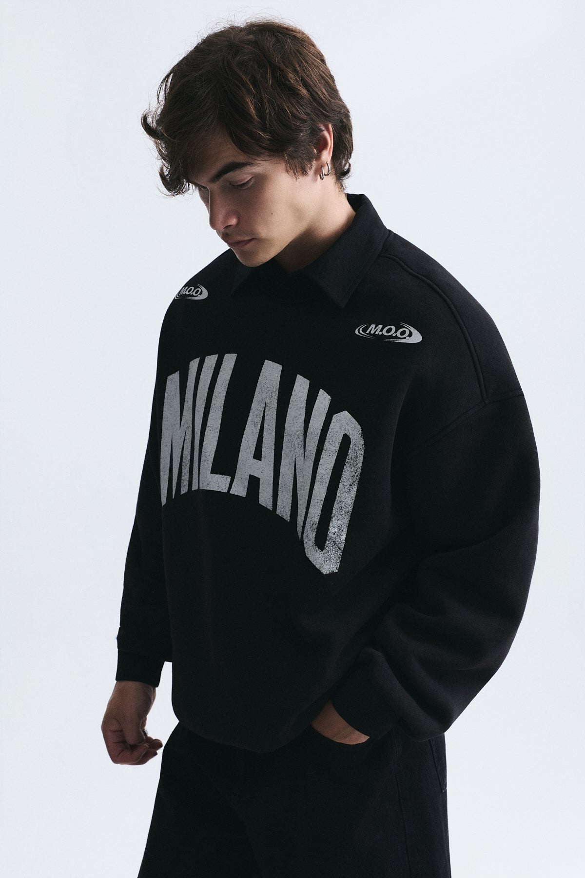 Milano Baskılı Oversize Sweatshirt