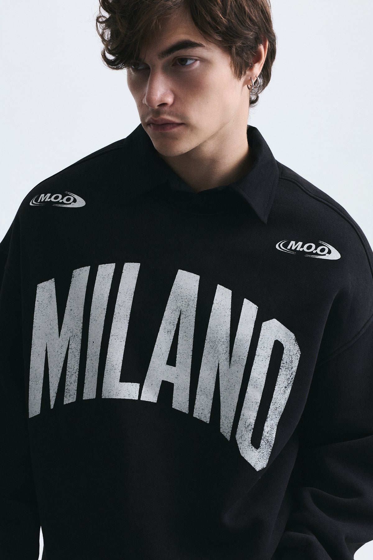 Milano Baskılı Oversize Sweatshirt