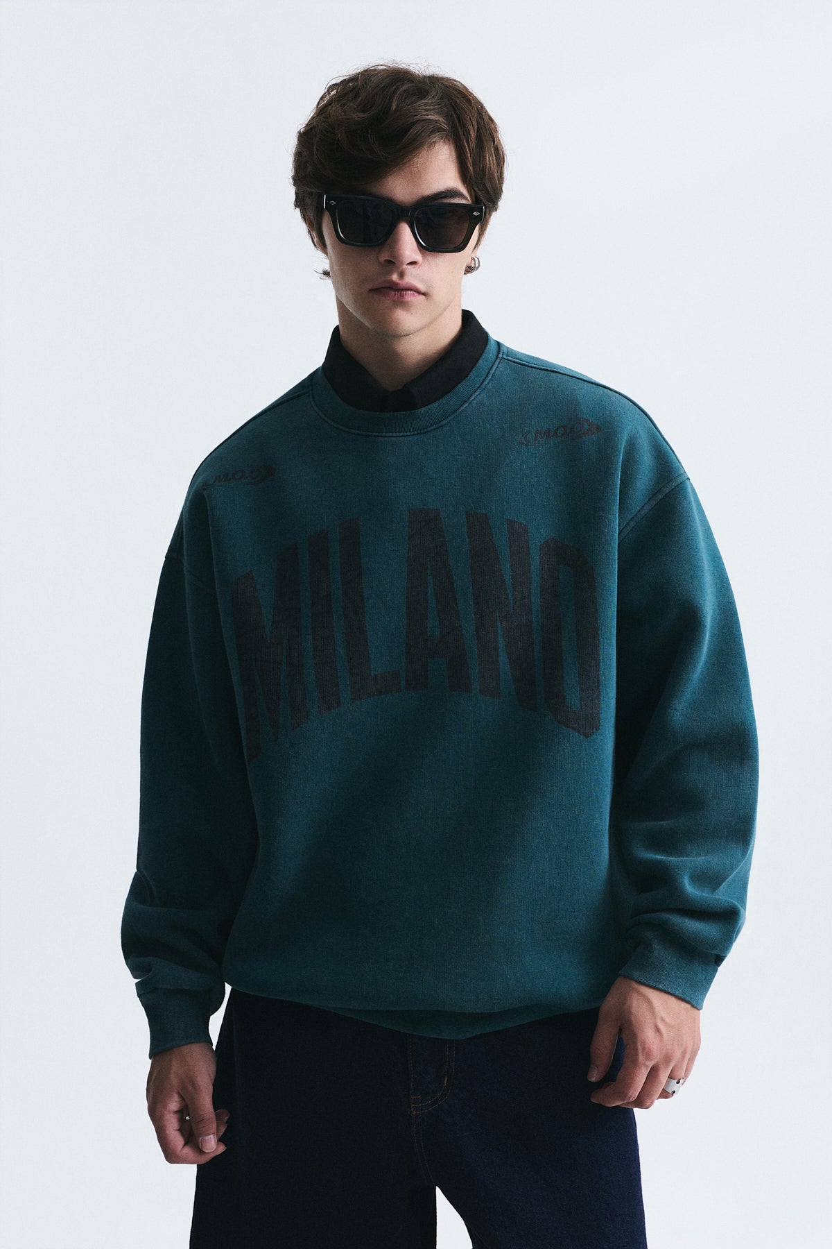 Milano Baskılı Oversize Sweatshirt