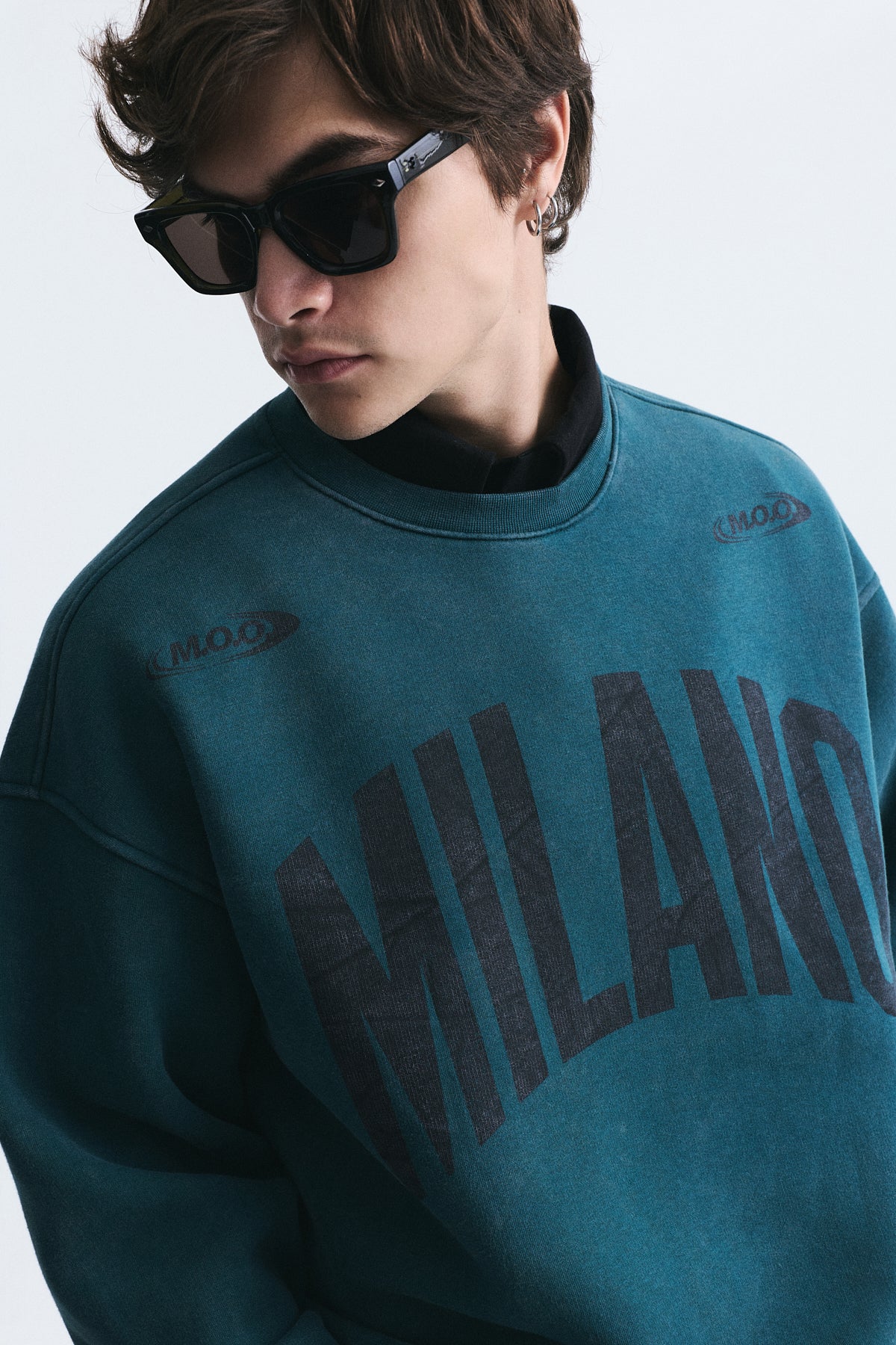 Milano Baskılı Oversize Sweatshirt