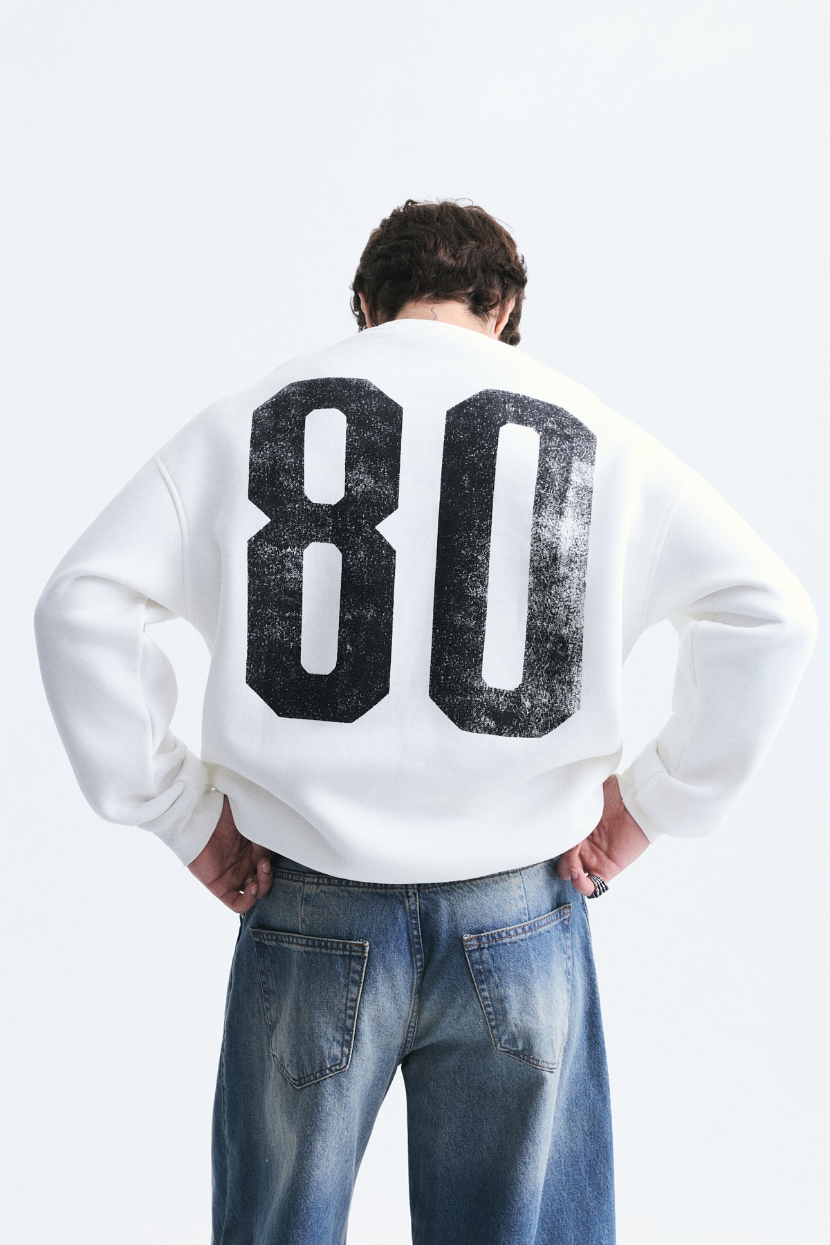 Milano Baskılı Oversize Sweatshirt