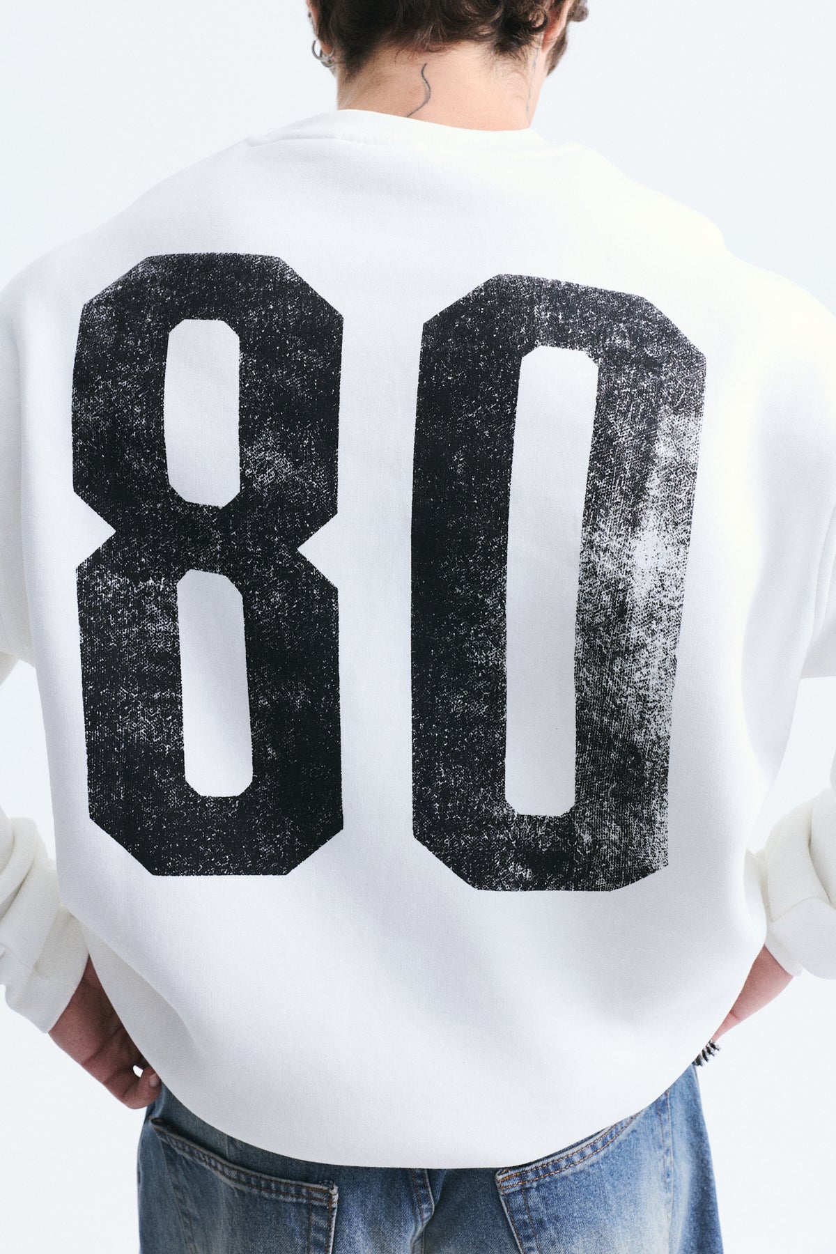 Milano Baskılı Oversize Sweatshirt