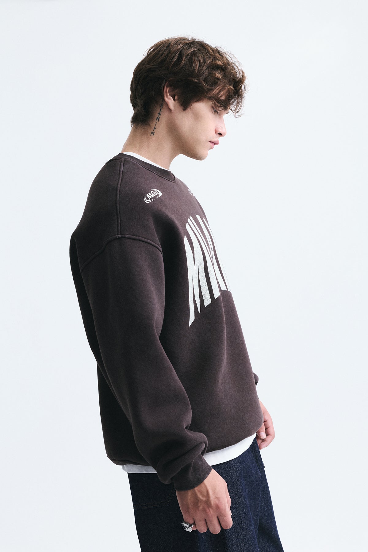 Milano Baskılı Oversize Sweatshirt