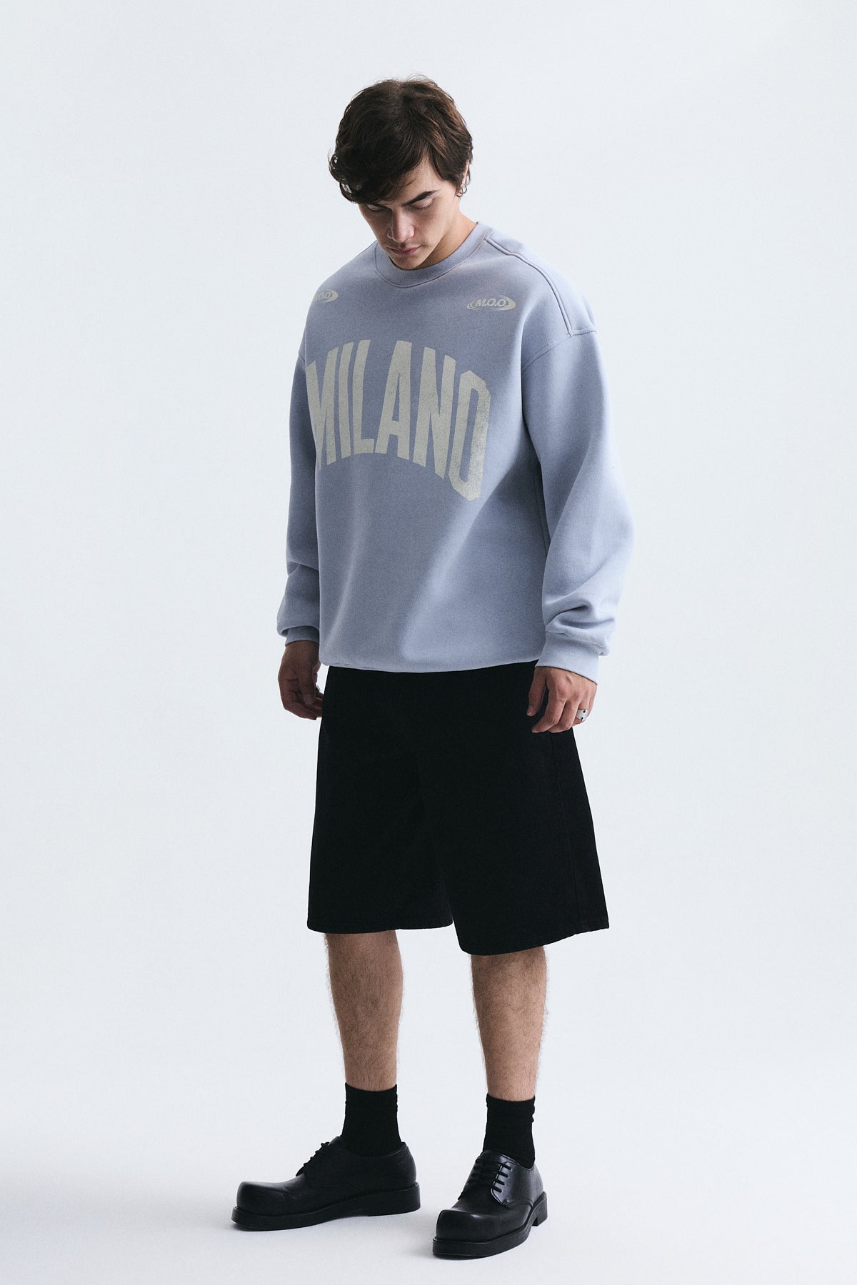 Milano Baskılı Oversize Sweatshirt