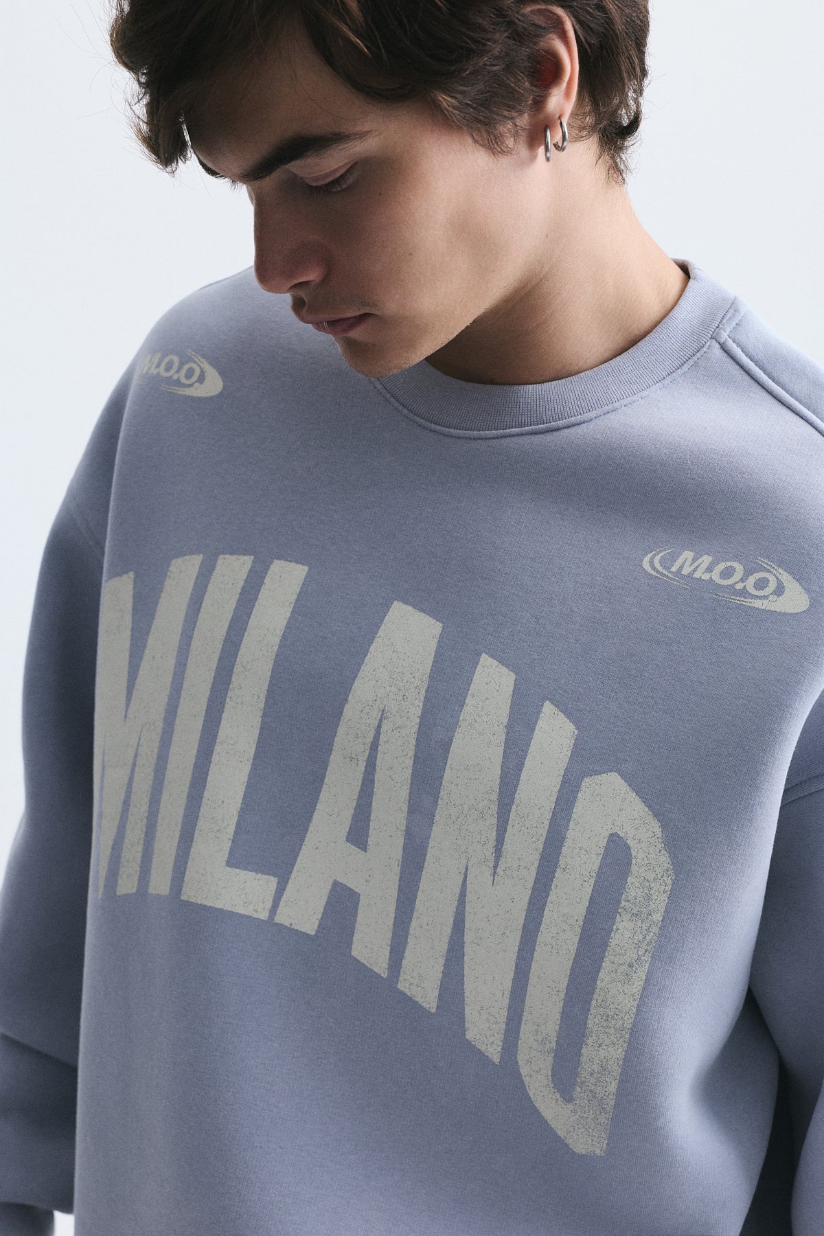 Milano Baskılı Oversize Sweatshirt