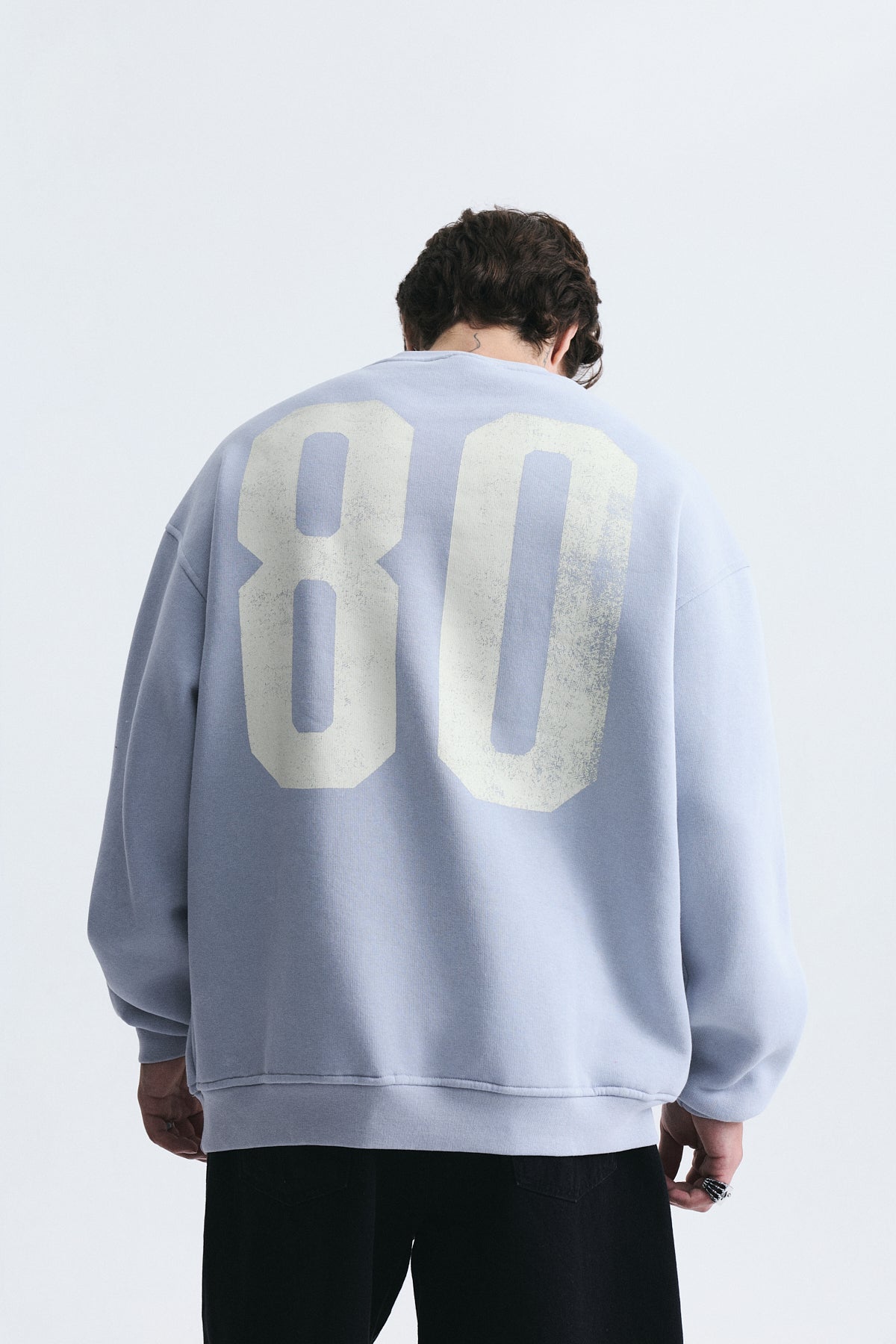 Milano Baskılı Oversize Sweatshirt