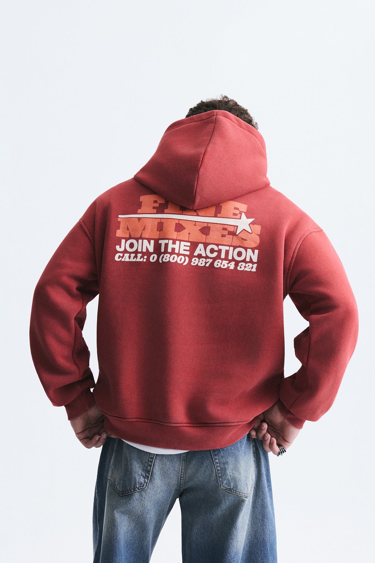 Oversize Yıkamalı Kapüşonlu Sweatshirt
