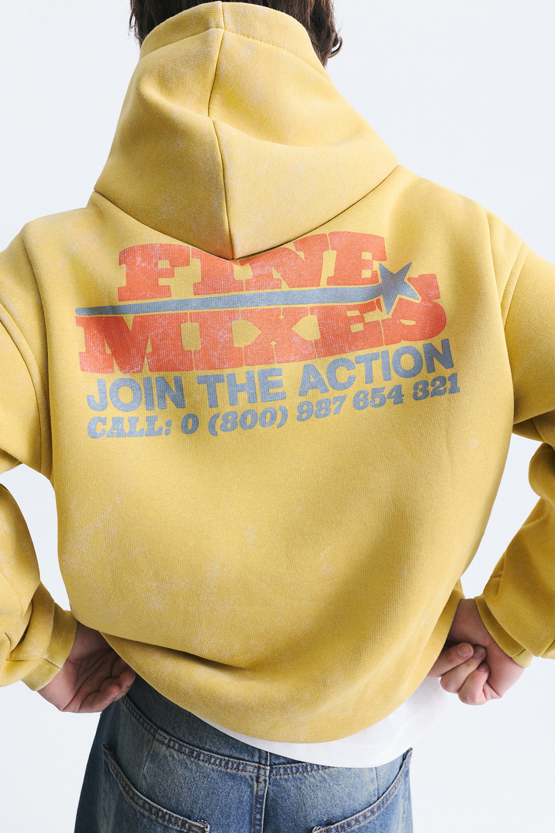 Oversize Yıkamalı Kapüşonlu Sweatshirt