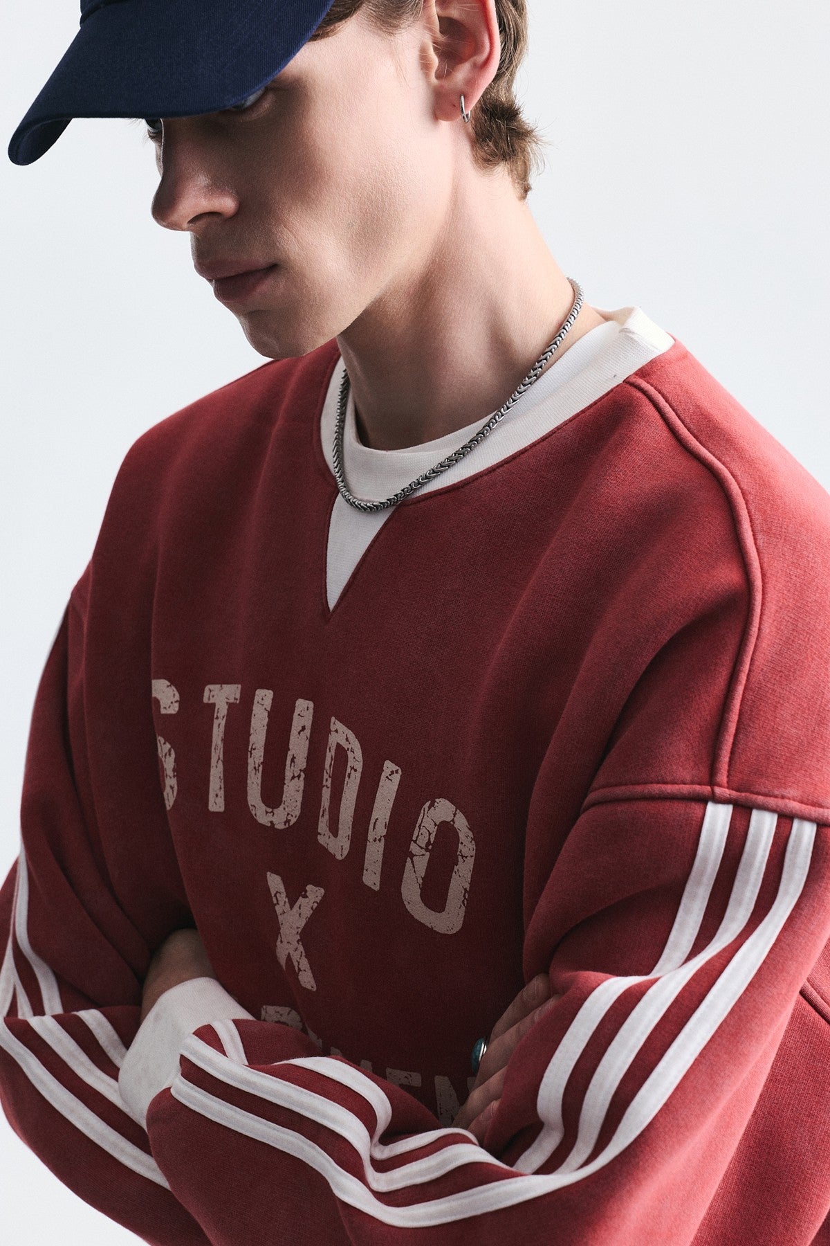 Kontrast Yaka Oversize Sweatshirt