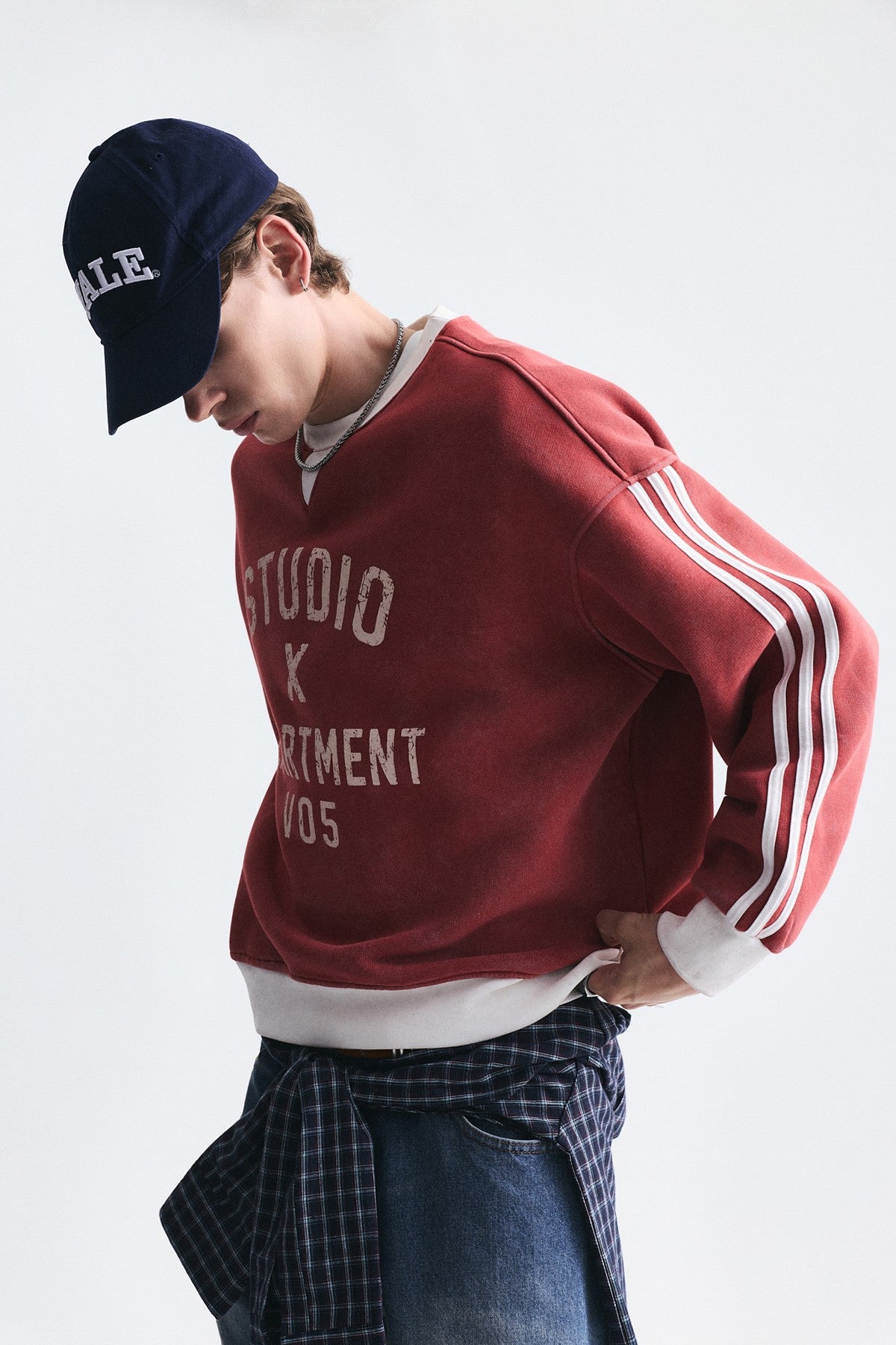 Kontrast Yaka Oversize Sweatshirt