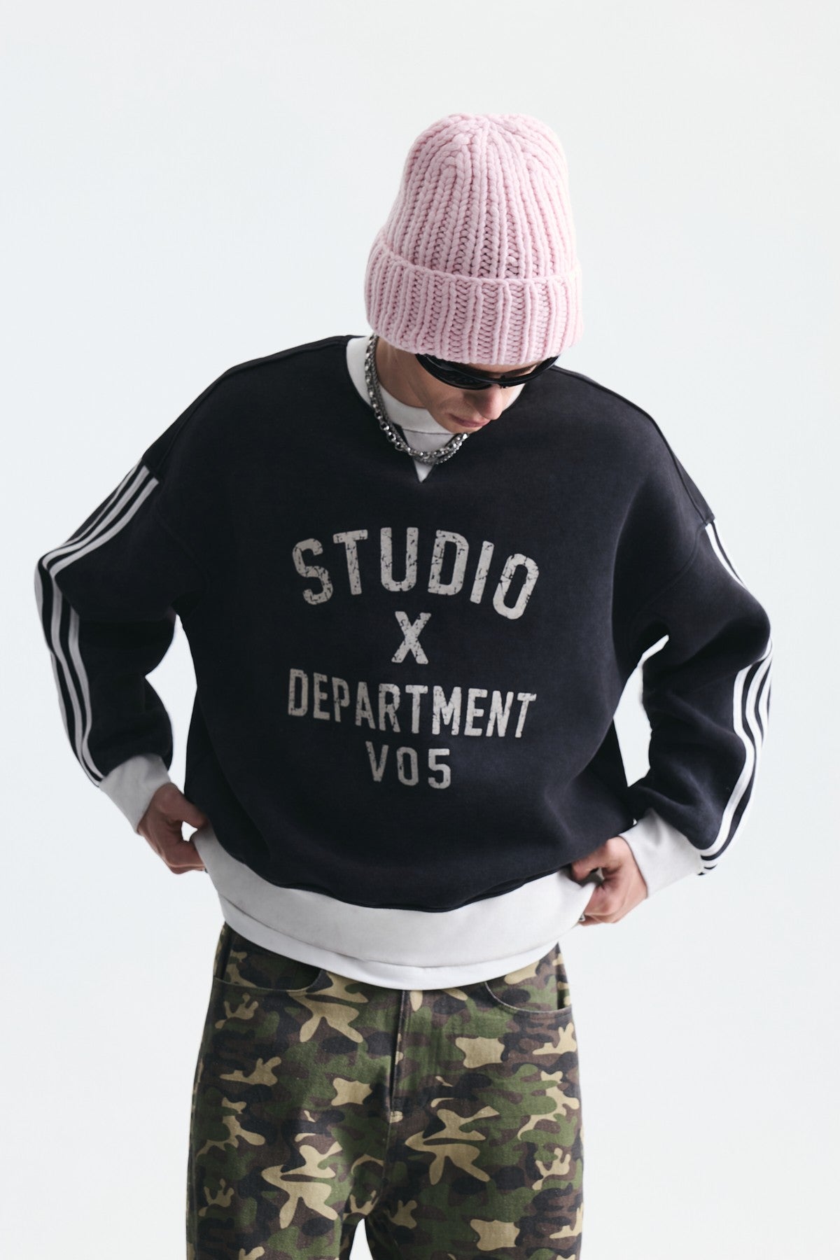 Kontrast Yaka Oversize Sweatshirt