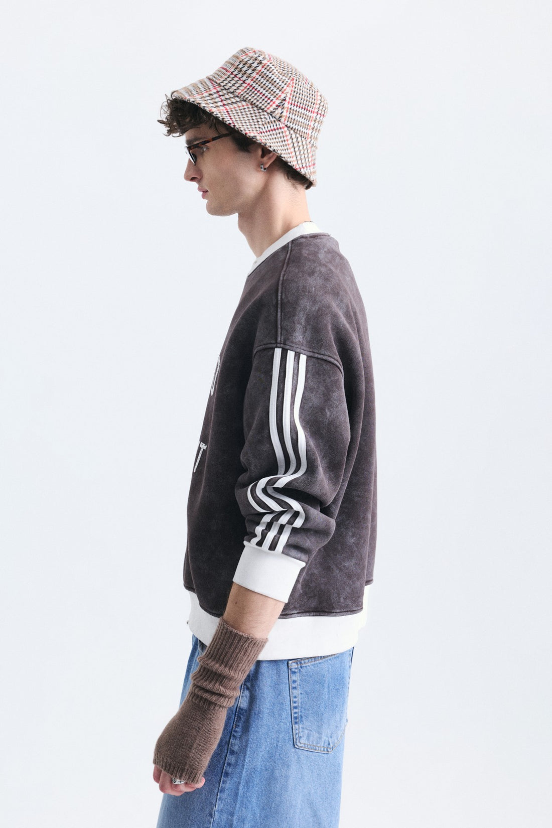 Kontrast Yaka Oversize Sweatshirt