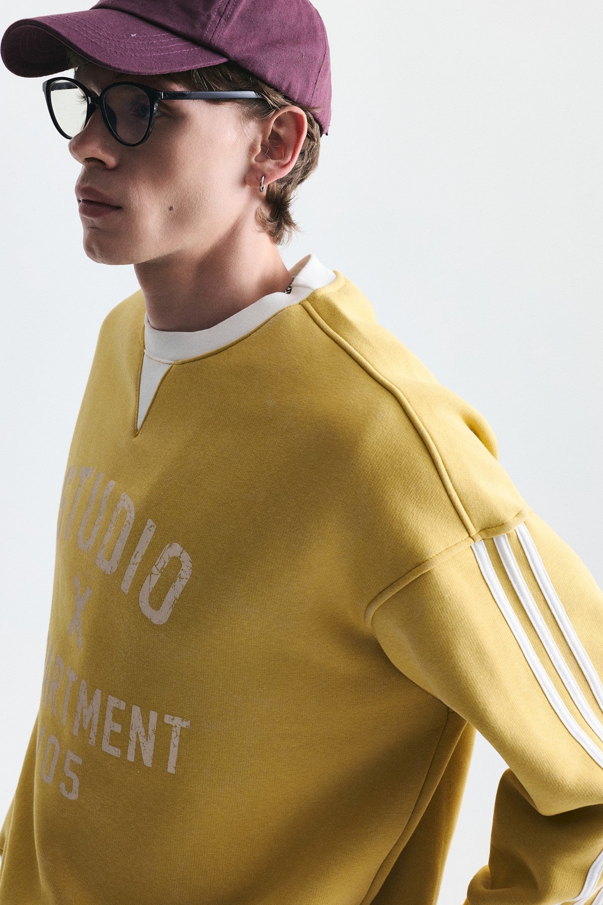 Kontrast Yaka Oversize Sweatshirt