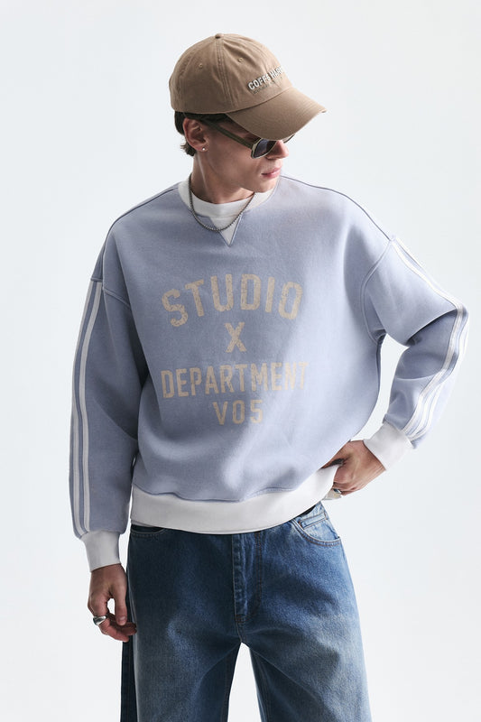 Kontrast Yaka Oversize Sweatshirt
