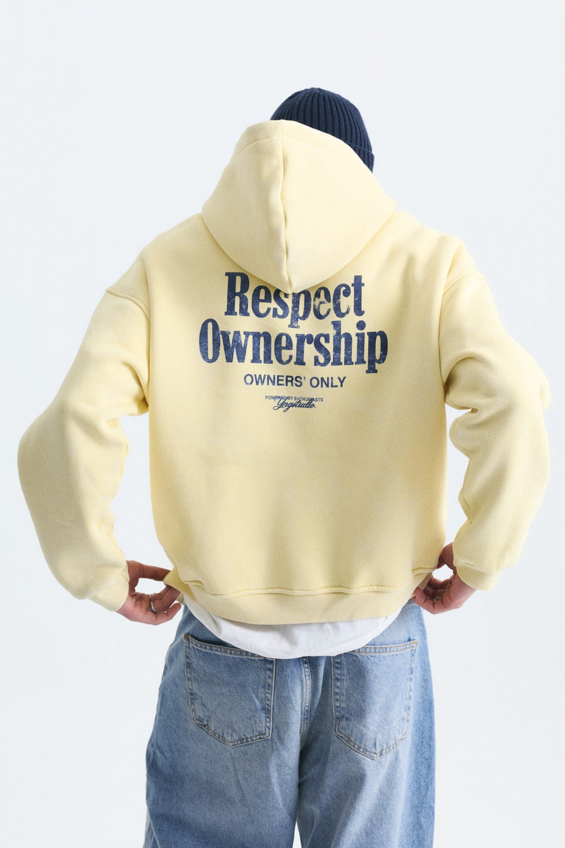 Boxy Fit Yazılı Kapüşonlu Sweatshirt