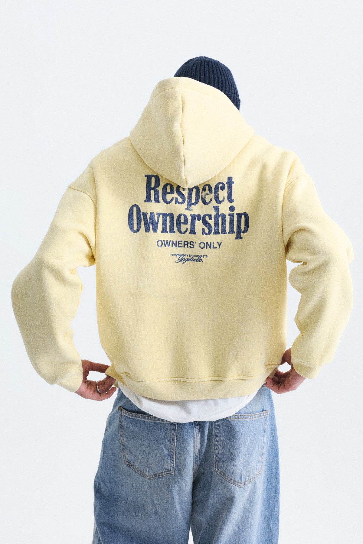 Boxy Fit Yazılı Kapüşonlu Sweatshirt