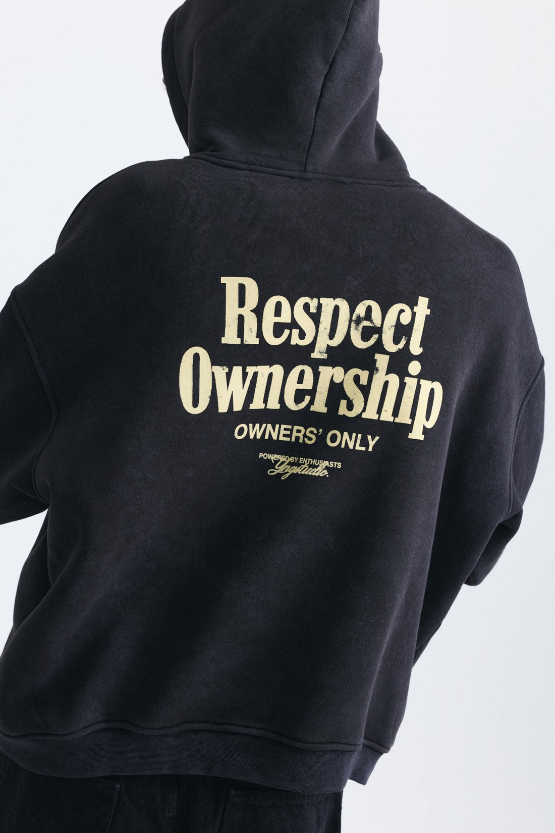 Boxy Fit Yazılı Kapüşonlu Sweatshirt