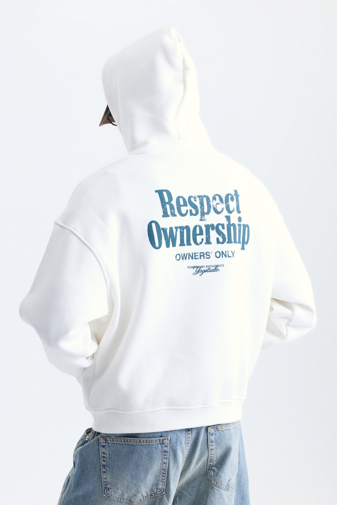 Boxy Fit Yazılı Kapüşonlu Sweatshirt