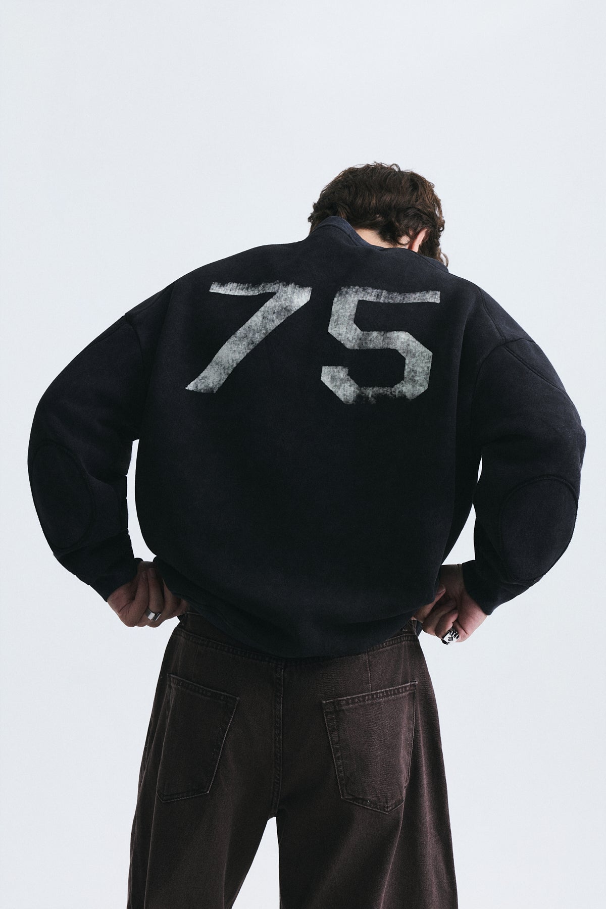Miami Baskılı Bisiklet Yaka Sweatshirt