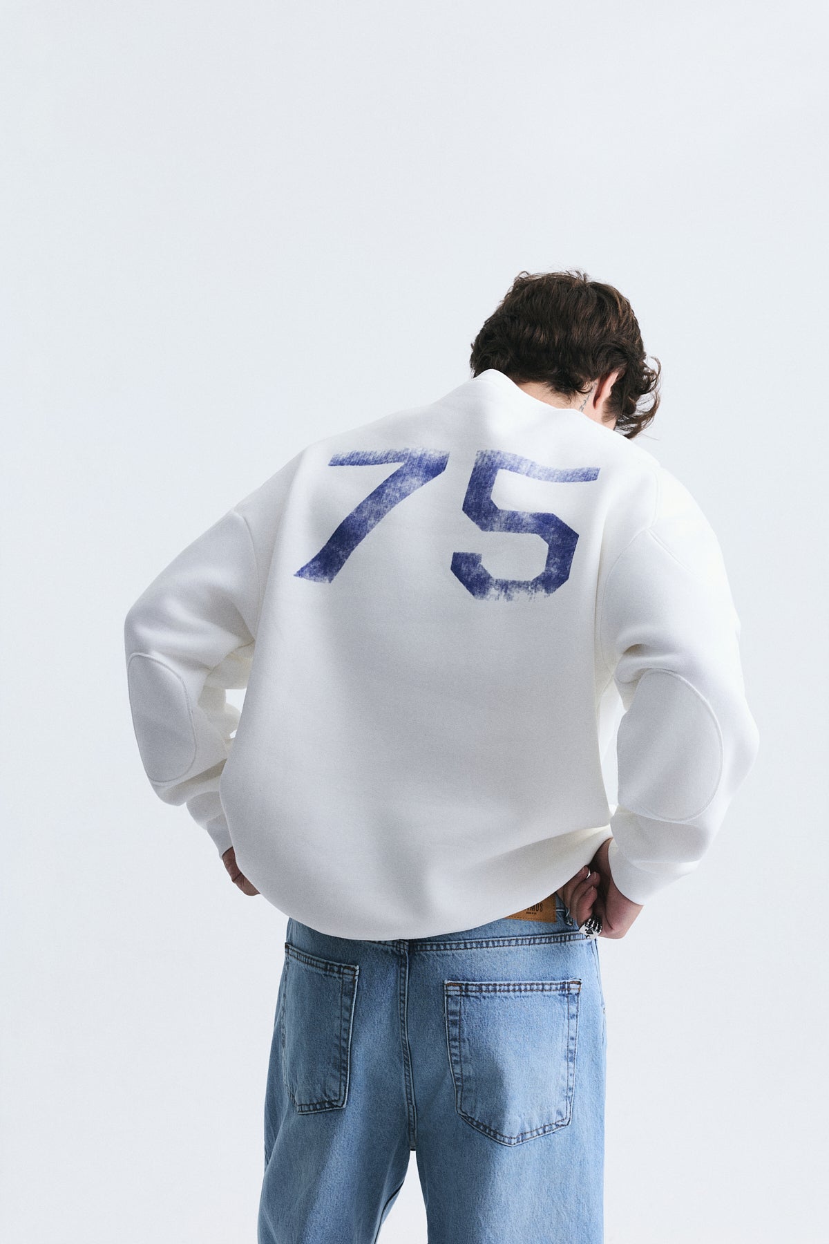 Miami Baskılı Bisiklet Yaka Sweatshirt