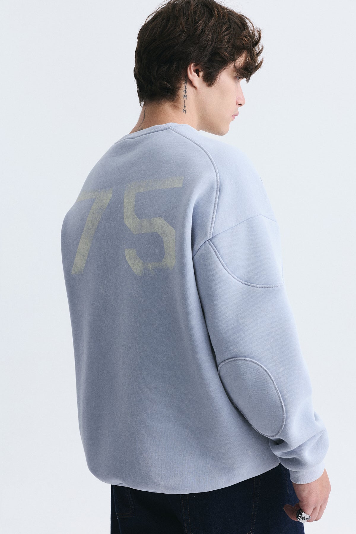 Miami Baskılı Bisiklet Yaka Sweatshirt