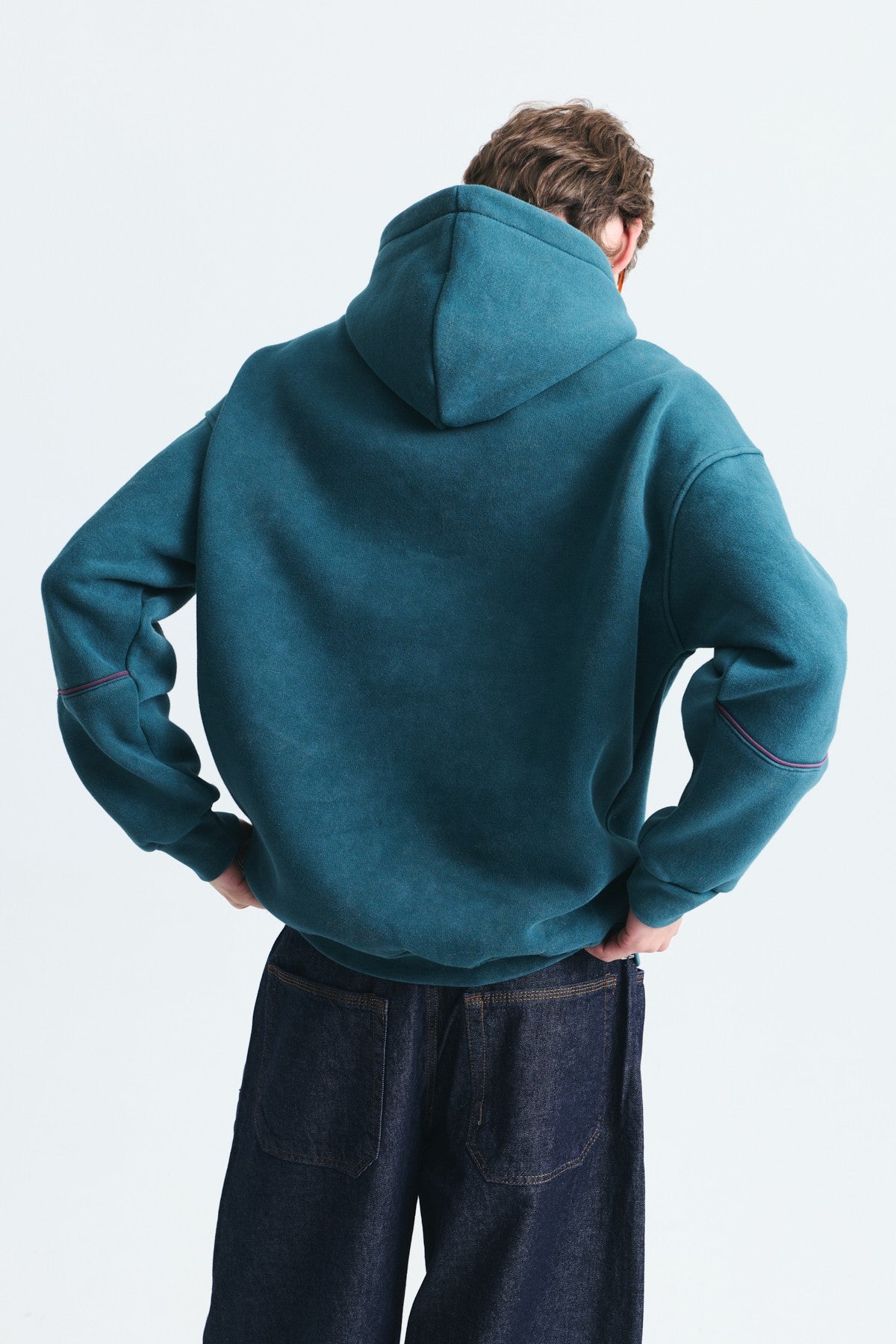 Boxy Fit Baskılı Kapüşonlu Sweatshirt