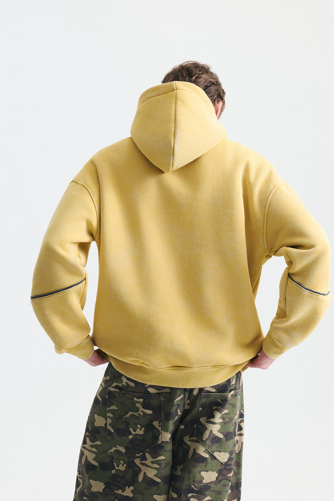 Boxy Fit Baskılı Kapüşonlu Sweatshirt