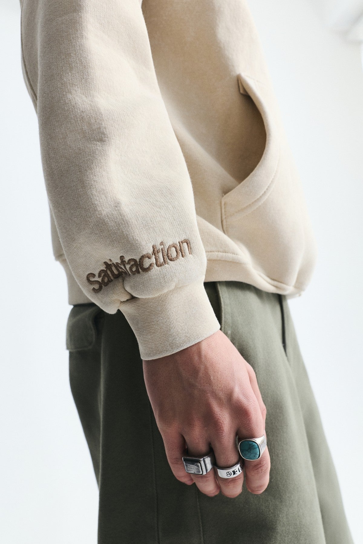 Oversize Baskılı Kapüşonlu Sweatshirt V70-266