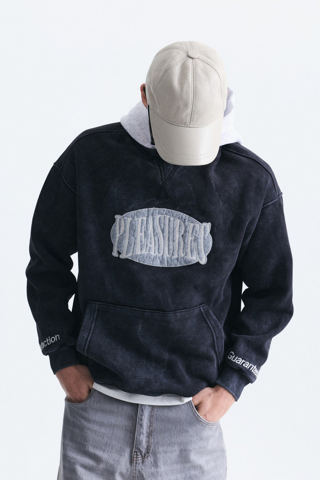 Oversize Baskılı Kapüşonlu Sweatshirt V70-266