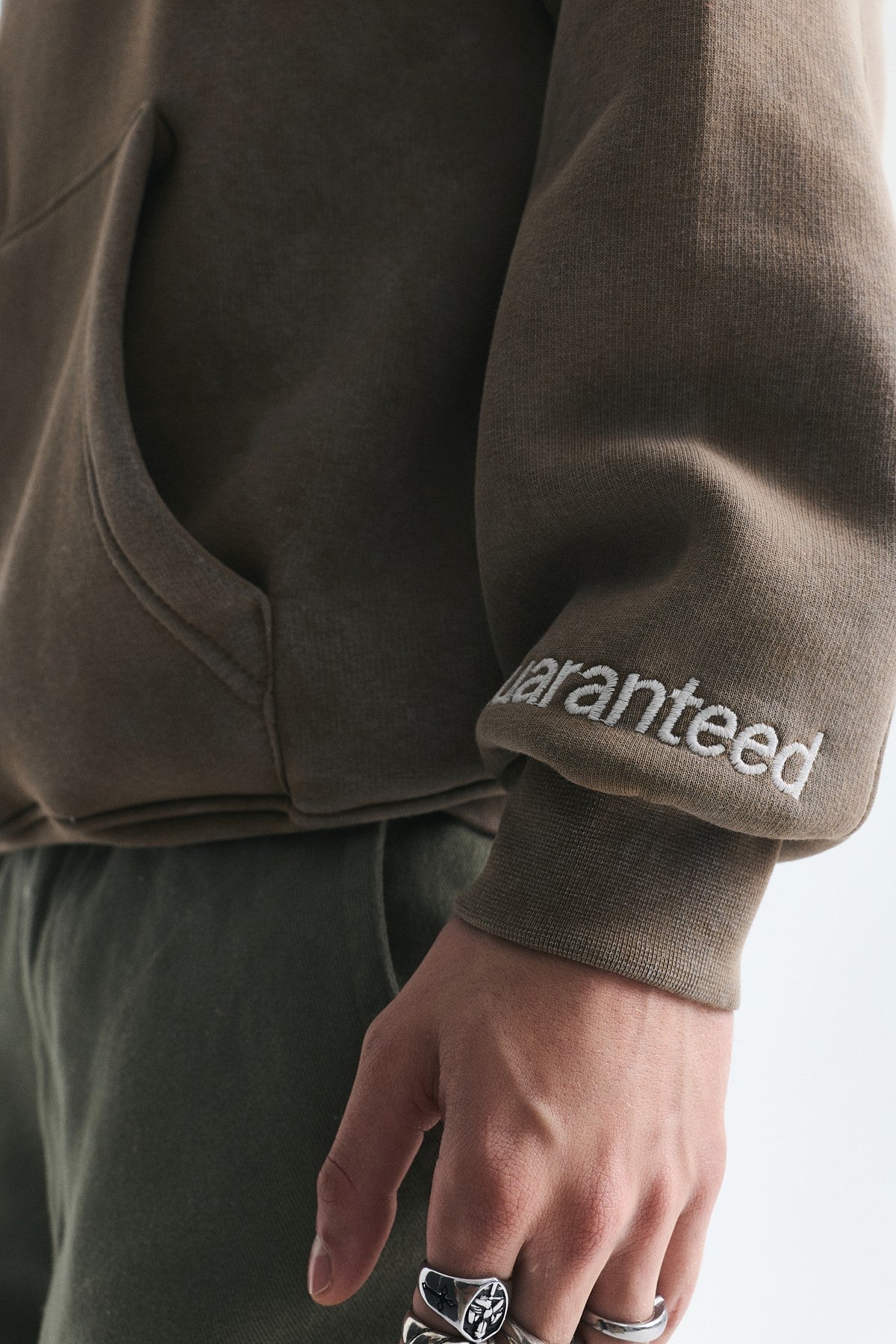 Oversize Baskılı Kapüşonlu Sweatshirt V70-266