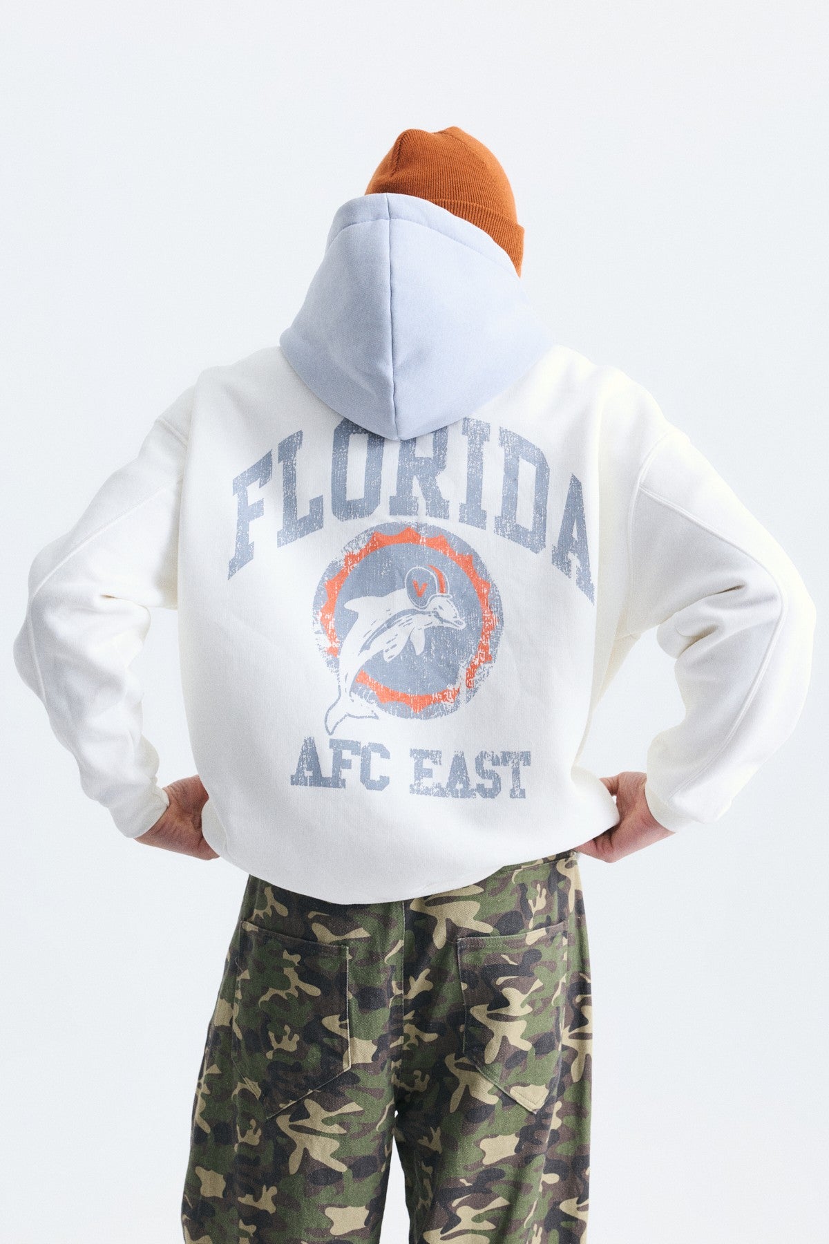 Oversize Baskılı Kapüşonlu Sweatshirt