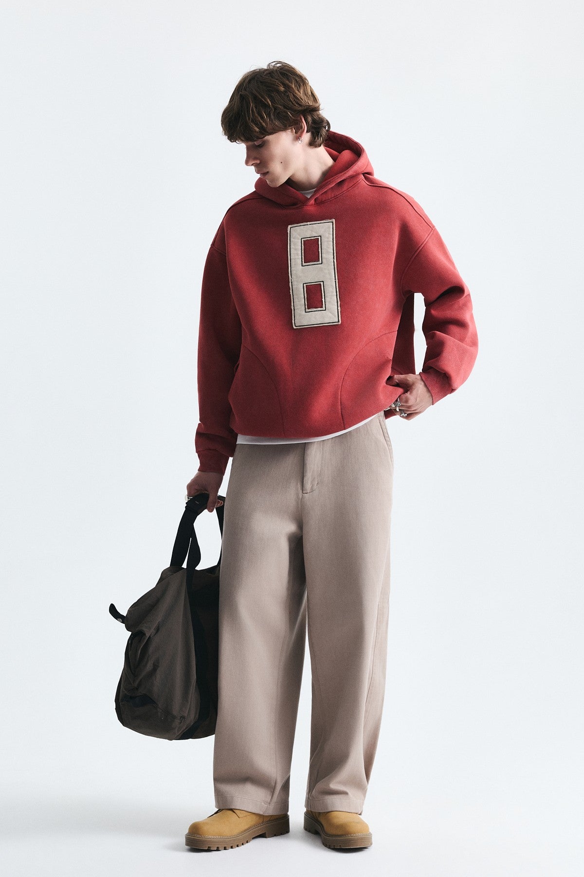 Numara Baskılı Oversize Sweatshirt
