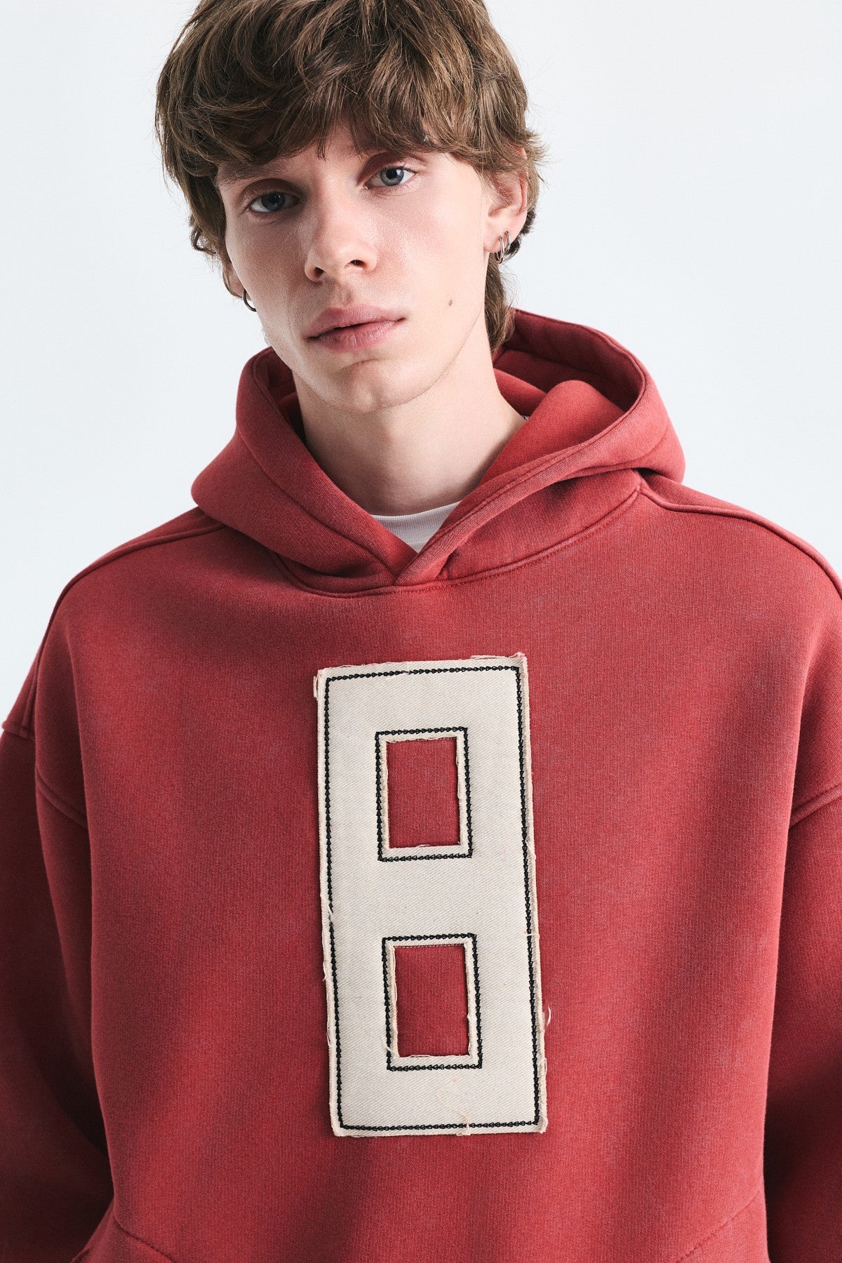 Numara Baskılı Oversize Sweatshirt