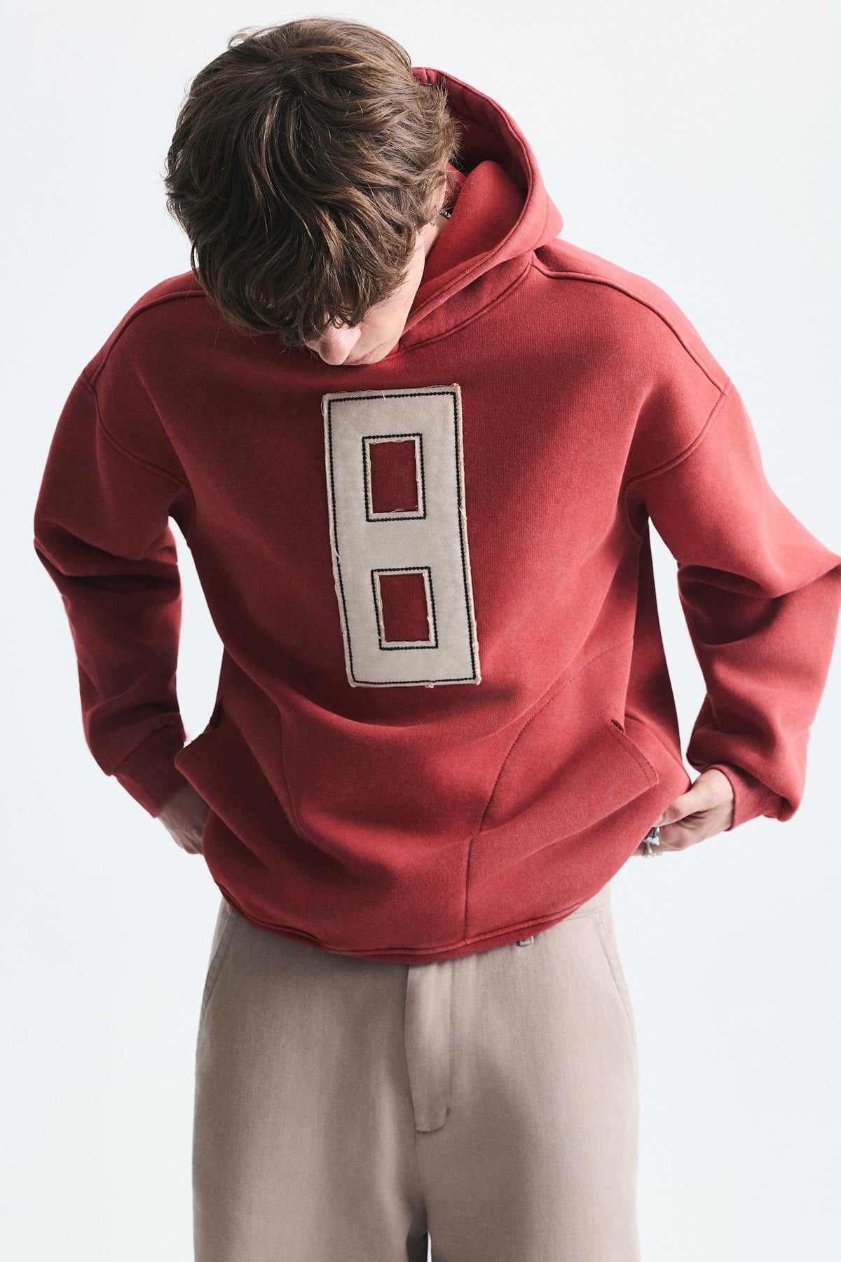 Numara Baskılı Oversize Sweatshirt