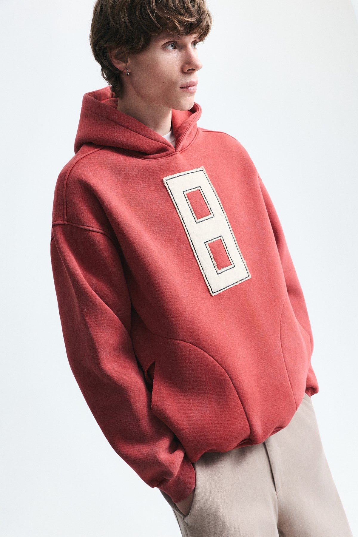 Numara Baskılı Oversize Sweatshirt