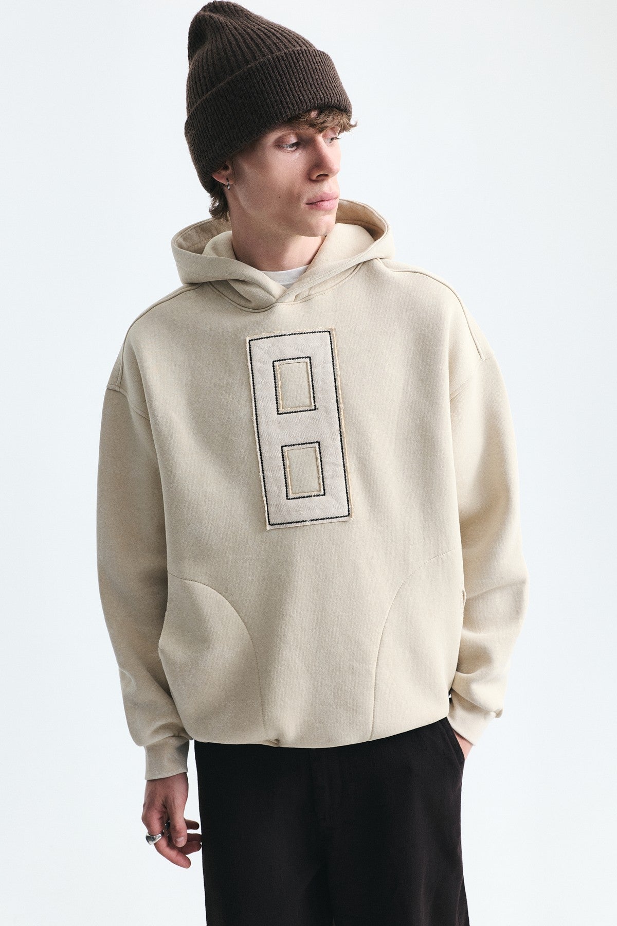 Numara Baskılı Oversize Sweatshirt
