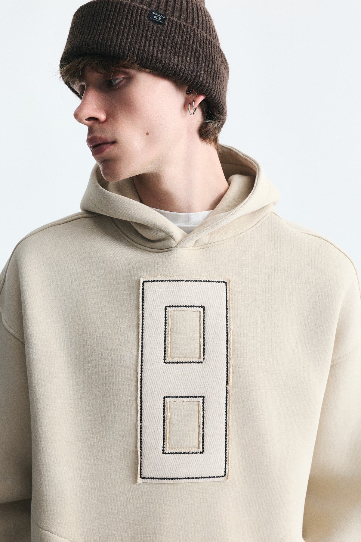 Numara Baskılı Oversize Sweatshirt