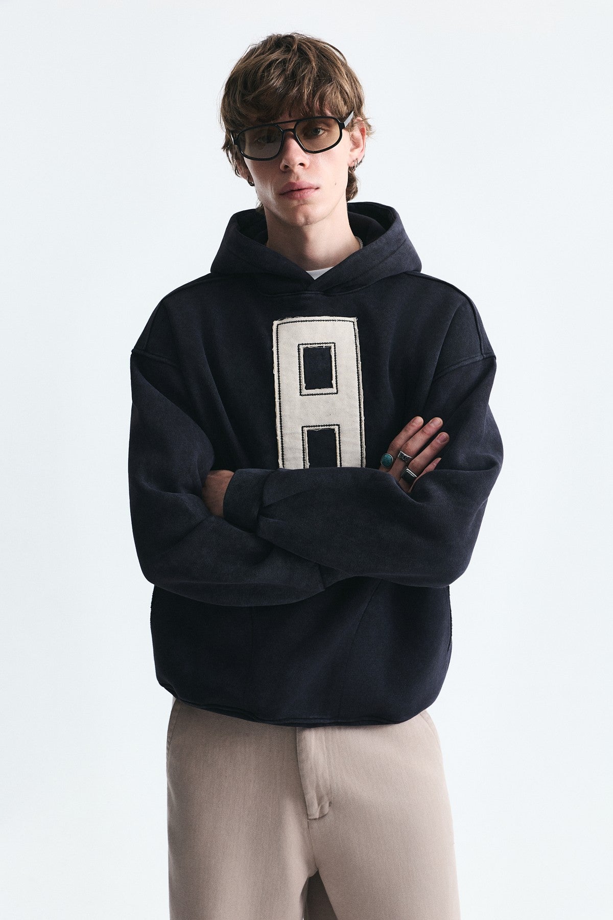 Numara Baskılı Oversize Sweatshirt