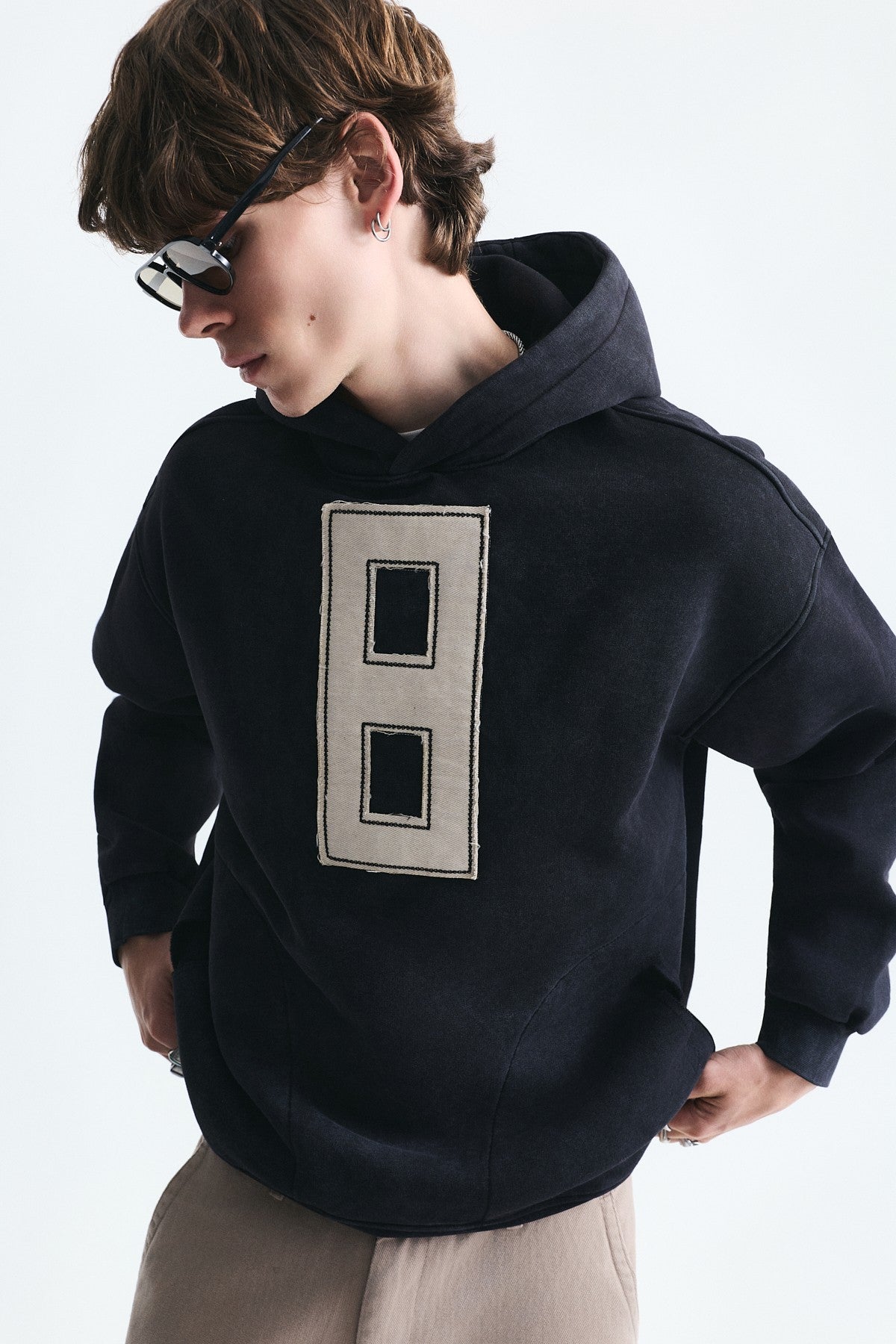 Numara Baskılı Oversize Sweatshirt