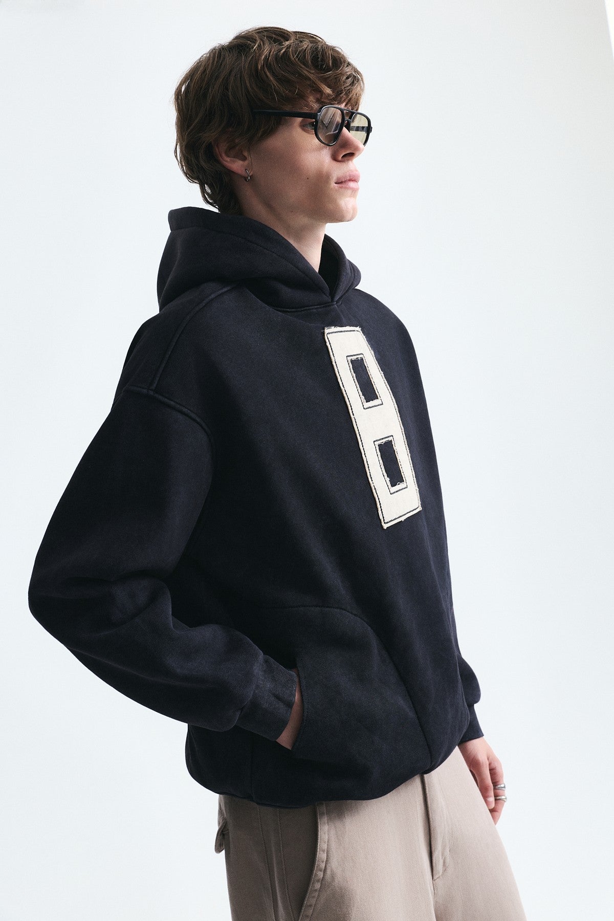 Numara Baskılı Oversize Sweatshirt